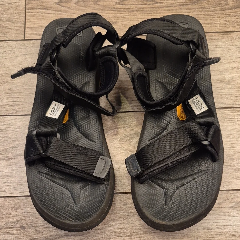 SUICOKE Depa-V2 Black Strap Rubber‎ Sz 11 Mens Streetwear Outdoor Sandals Shoes